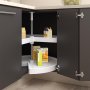 Spel trays swivel keukenkast 900mm module 270 kunststof en aluminium wit Emuca