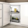 Spel swivel keukenkast trays 180 800mm grijze plastic module Emuca
