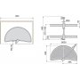 Spel swivel keukenkast trays 180 800mm witte plastic module Emuca