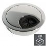 Lot 8 tule caps Ø60mm Circular Inbouw verchroomd zamak Emuca