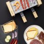 Raclette houten planken Natuursteen 350W 2 personen H.Koenig WOD2