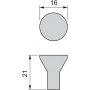 Lot 25 Tucson kabinetsknoppen Ø16mm verchroomde zamak Emuca