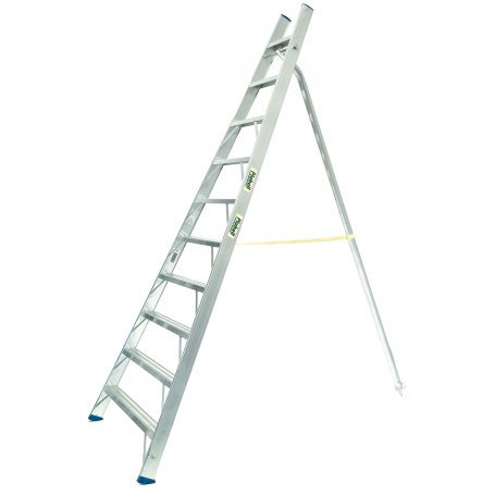 Aluminium ladder landbouw 308cm hoogte 10 stappen Plabell