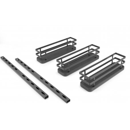 3 Especiero trays keukenkast of wand stalen antraciet Emuca