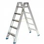 Dubbele trap klim met pla taf ORM PA 5 + 5 stappen Plabell