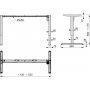 Structuur voor gemotoriseerde instelbare tafelhoogte staal wit Emuca