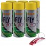 Vliegenspray verf kleur RAL 1023 Verkeersgeel doosje met 6 blikjes 400ml Motip