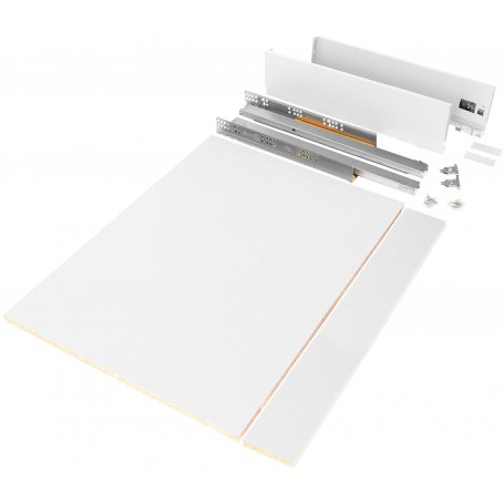 Kit Vertex lade keuken of badkamer panelen met 500mm diepte 900mm hoogte 93mm white steel module Emuca