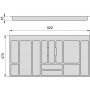 Optima besteklade keuken Vertex / 500 module Concept 16mm 1000mm board antraciet Emuca