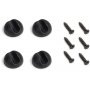 Game 3 fours Hairpin tafelhoogte 710mm staven zwart geschilderd Emuca
