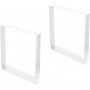 Tweebenige rechthoekige tafel Square voor width 600mm wit geschilderd