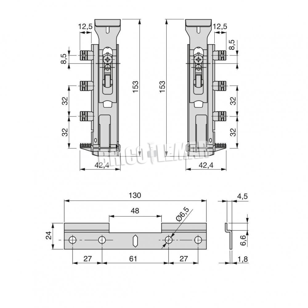 Oriëntatiepunt rook Verslaggever ▷ 5 sets verborgen hangers hoge belastingsmodules 65Kg verzinkte staalplaat  Emuca | Bricolemar