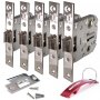 Lock verenigd Tesa 2004U plated steel voorplein stuk 5 eenheden