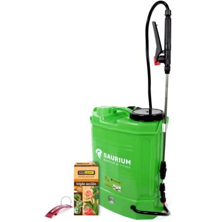 Triple Action 100ml Flower ecologische insecticide kit + 12V 12L batterij sproeier Saurium