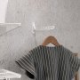 Set van 2 opvouwbare kleerhangers voor garderobe Jagmet wit gelakt staal Emuca