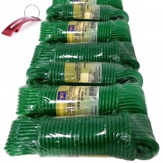 Lot van 25 strengen 15m groen gevoerd touw