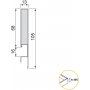 Kit Concept keukenla hoogte 105mm diepte 350mm wit staal soft close Emuca