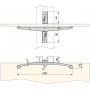 Zero beugelset voor een getextureerde zwarte zamak glazen plank Emuca