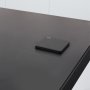 Vierkant 80 zwart gelakte kunststof multiconnector Emuca