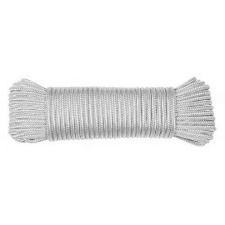 Streng van witte polypropylene touw gevlochten 10mts HCS