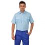 Tergal de manga curta camisa do tamanho 42 azulina L500 Vesin