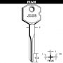 modelo de segurança de chave de aço cruz fm2x (saco de 10 peças) JMA
