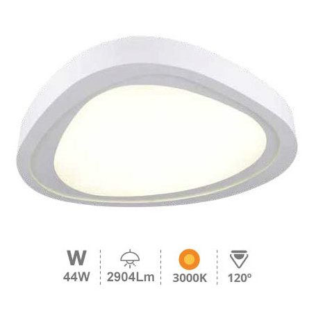 teto LED teto 44W 3000K 2904Lm 640x570x105mm Frisbee GSC Evolução