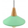 Placa lâmpada suspensão verde E27 Wood-GSC Evolução