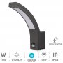 LED wall sconce sensor de antracite cinza 15W Havasu 1100LM 6000K GSC Evolução