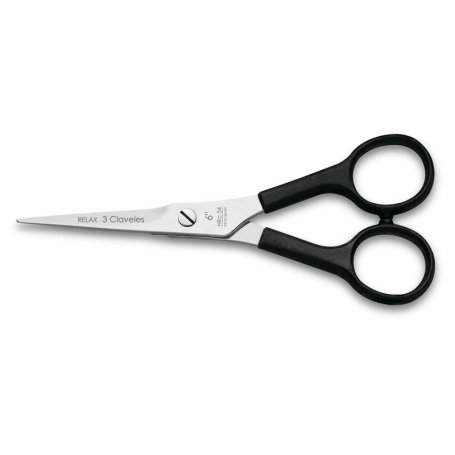 Relaxe Barber tesoura 6 "nylon preto punho Inox 3Claveles