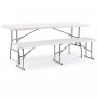 Conjunto de mesa dobrável dobrar banco 1820x740x745mmy polietileno 1830x430x250mm SGC Evolução