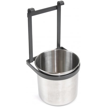 utensílios de cozinha em aço enforcamento balde cromo Titane cinzento antracite Emuca
