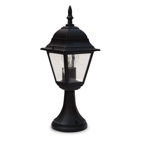 Farol Moon Garden sobremuro série E27 60W alumínio preto GSC Evolução