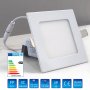 Lote 6 6W embutida LED 480lm 6000k quadrado branco LDV Lighting