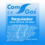 Kit Regulador 30 mbar + 1,5 m + 2 Mangueira Grampos Butano Aprovado