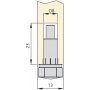 Suporte de mobiliário nivelador de base hexagonal M6 aço regulação 18 milímetros de plástico e 20 unidades Emuca