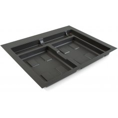 recipientes de plástico de base módulo de cozinha gaveta 600mm cinzento antracite Emuca