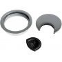 Lote 7 Ø80mm tampas grommet circular Recessed cromado zamak Emuca