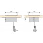 Multi Tabela 2 USB + aço preto 1 1 HDMI bujão UE 145x130mm e alumínio Emuca