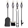 Conjunto de 4 lareira utensílios ouro negro Maiol