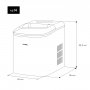 Ice Maker 120W capacidade de 12 kg dois tamanhos de cubos