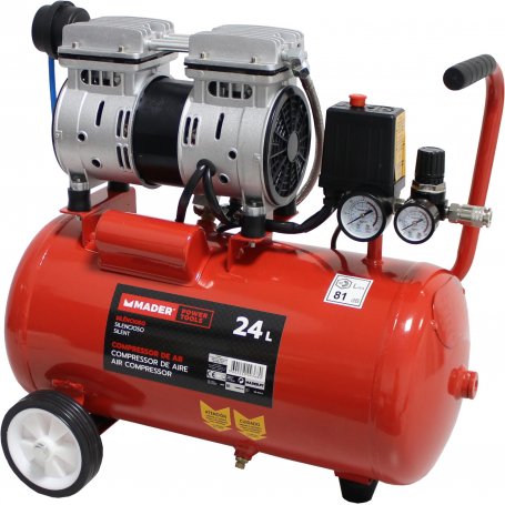 compressor de ar silencioso Ferramentas 24L 0.75HP MADER de energia