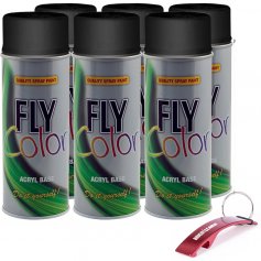 Fly tinta spray RAL 9005 Cor de cetim preto 12 400ml latas Motip