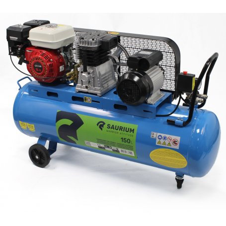 Air compressor 5.5HP Gasoline + 150L elétrica Saurium