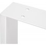 Two-legged mesa retangular Square para 600 milímetros de largura pintado de branco