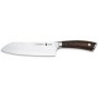 Santoku faca de cozinha de aço inoxidável punho 17,5cm madeira Pakka forjado martelado 3 Claveles