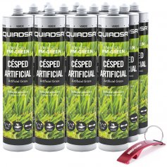 E elástica adesivo selante relvado artificial BRIK-CEN PM-VERDE Quiadsa caixa verde 12 cartuchos de 290ml