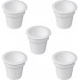 Lote 5 slides recesso mesa de plástico branco Pot Emuca