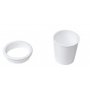 Lote 5 slides recesso mesa de plástico branco Pot Emuca