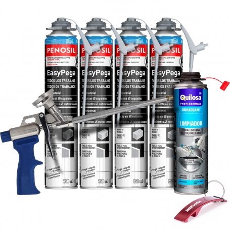 Kit de calibre da arma cartuchos 30 + 4 EasyPega adesiva de espuma de 750 ml Penosil + 500 ml de líquido de limpeza fresco espum